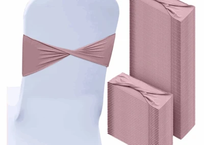 Dusty rose chair bands