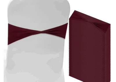 Burgundy chair bands