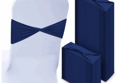 Navy blue chair bands